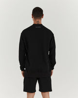 UNWIND CREW JUMPER - BLACK