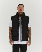 STAPLE PUFFER VEST - BLACK