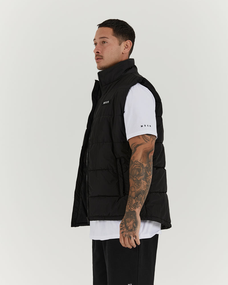 STAPLE PUFFER VEST - BLACK