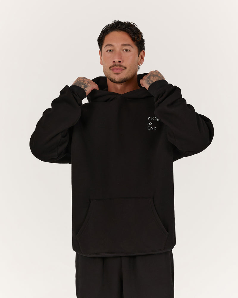 MENS WE MOVE AS ONE HOODIE - BLACK