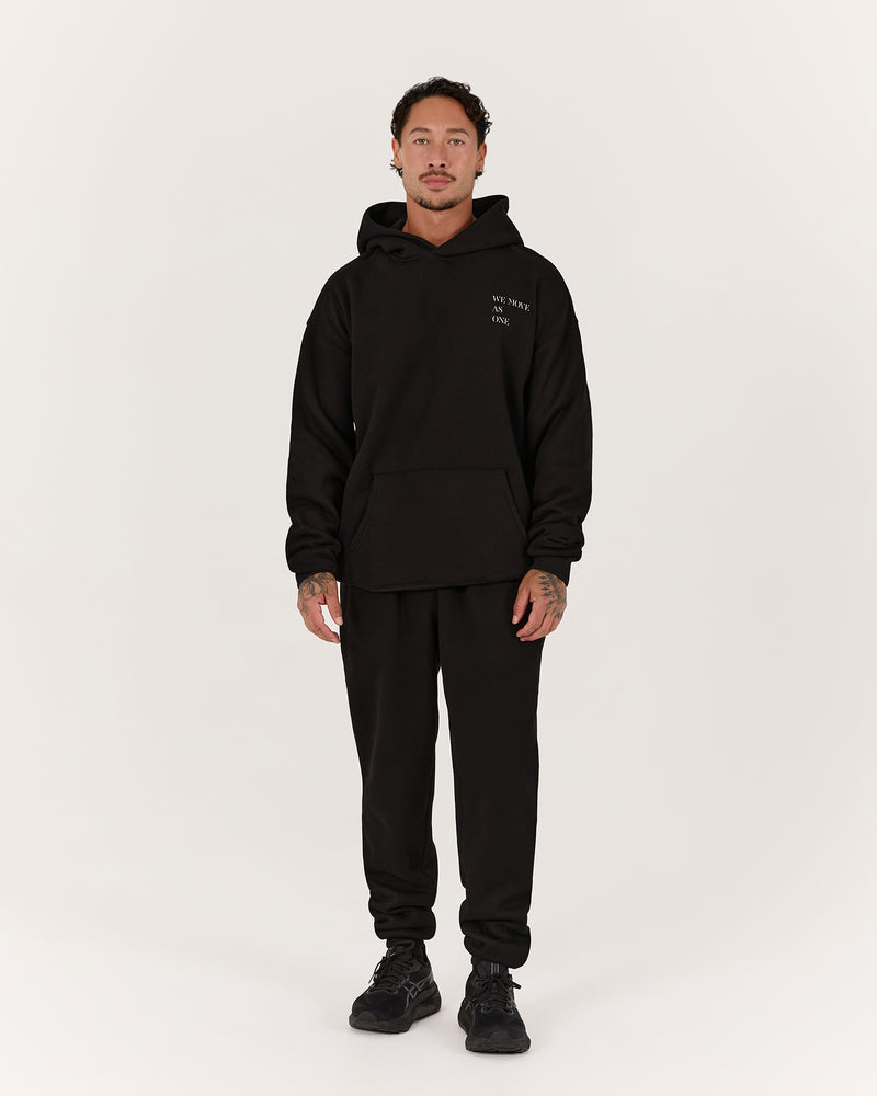 MENS WE MOVE AS ONE HOODIE - BLACK