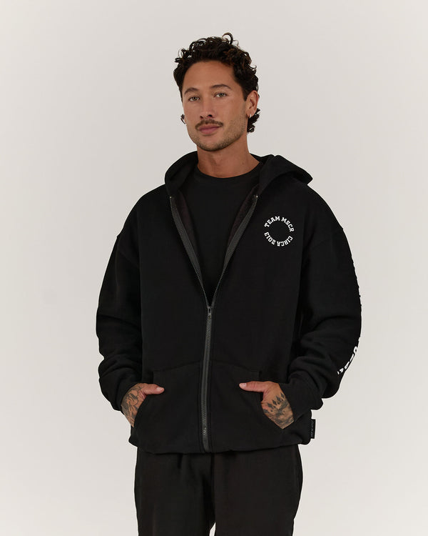 TEAM MSCR CLASSIC ZIP UP HOODIE - BLACK