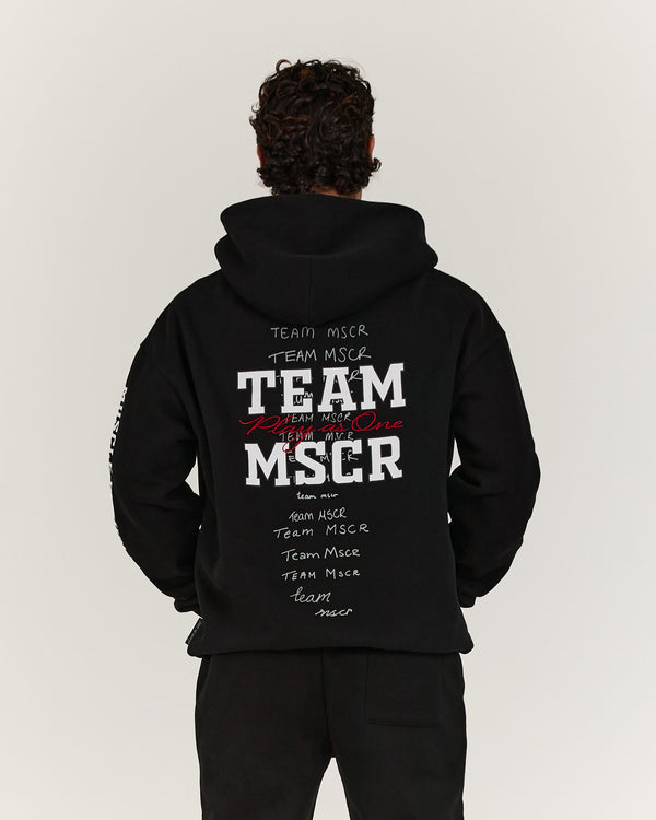 TEAM MSCR CLASSIC ZIP UP HOODIE - BLACK