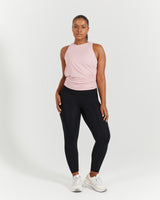 LUXE TIE BACK TANK - PINK