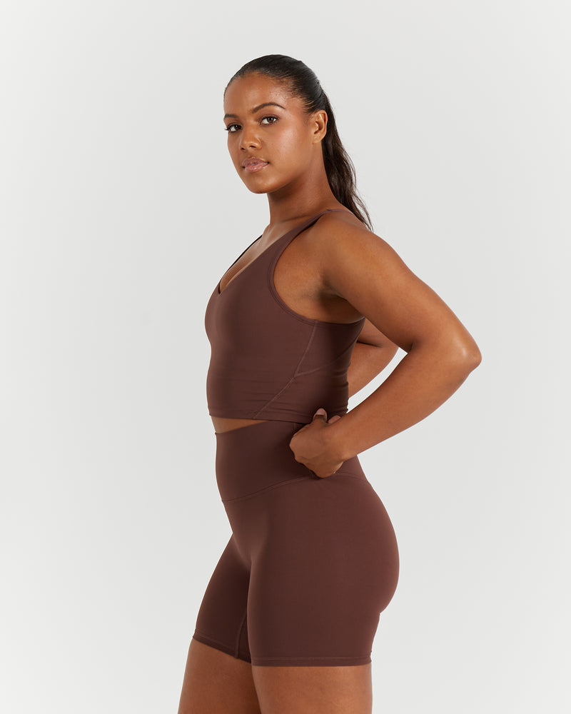 LUXE BROOKE CROP TOP - COCOA