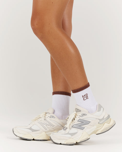 MSCR CONTRAST TUBE SOCKS - TOFFEE