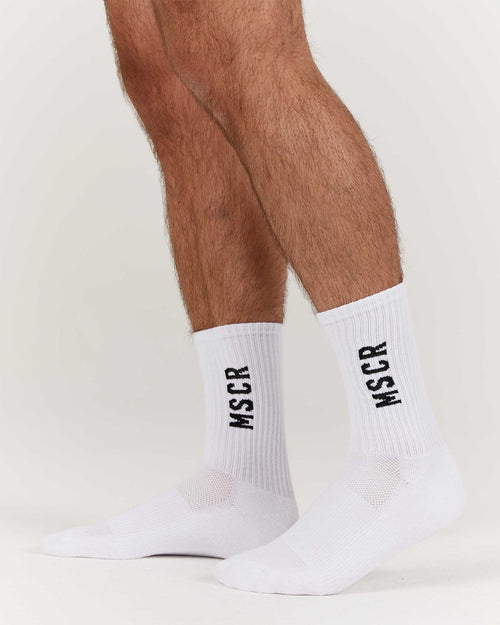 MSCR MENS SOCKS - WHITE