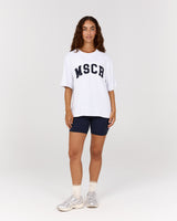 BOXY TEE - SNOW GREY MSCR COLLEGIATE