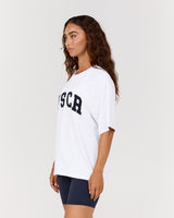 BOXY TEE - SNOW GREY MSCR COLLEGIATE
