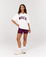 BOXY TEE - OFF WHITE MSCR COLLEGIATE
