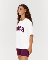 BOXY TEE - OFF WHITE MSCR COLLEGIATE