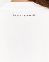 BOXY TEE - OFF WHITE MSCR COLLEGIATE