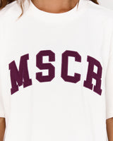 BOXY TEE - OFF WHITE MSCR COLLEGIATE