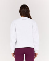 CLASSIC CREW JUMPER - SNOW GREY BEET MSCR COLLEGIATE