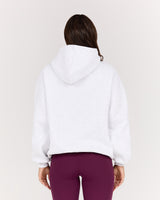 OVERSIZED HOODIE - SNOW GREY BEET MSCR COLLEGIATE