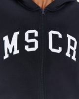 OVERSIZED ZIP UP HOODIE - MIDNIGHT NAVY MSCR COLLEGIATE