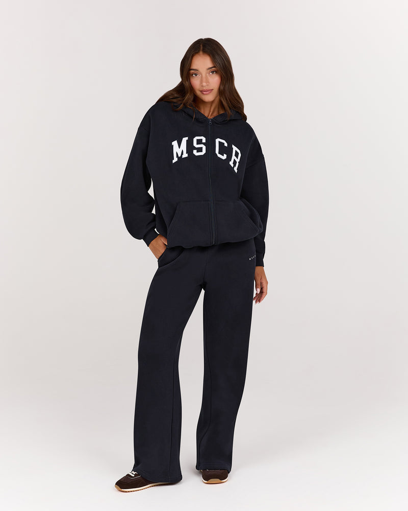 OVERSIZED ZIP UP HOODIE - MIDNIGHT NAVY MSCR COLLEGIATE – MUSCLE