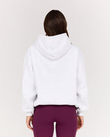 OVERSIZED ZIP UP HOODIE - SNOW GREY BEET MSCR COLLEGIATE