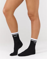 MSCR GRIP SOCKS - BLACK WHITE