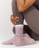 MSCR GRIP SOCKS - LIGHT PEPPERCORN WHITE