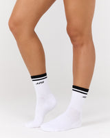 MSCR GRIP SOCKS - WHITE BLACK