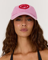 WOMENS MSCR DAD CAP - PINK RED