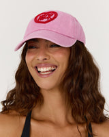 WOMENS MSCR DAD CAP - PINK RED