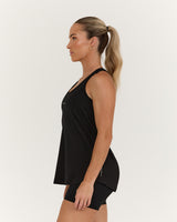INTERVAL LONGLINE SINGLET - BLACK