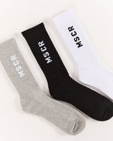 MSCR MENS TUBE SOCKS 3PK - MULTI