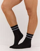 MSCR STRIPE TUBE SOCKS - BLACK