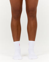 MSCR TUBE SOCKS - WHITE PINK
