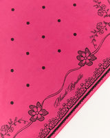 SCRIPT FLORAL BANDANA - HOT PINK