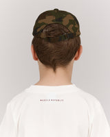 KIDS OFF ROAD TRUCKER CAP - VINTAGE CAMO PRINT