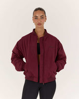 REBOUND BOMBER JACKET - BURGUNDY