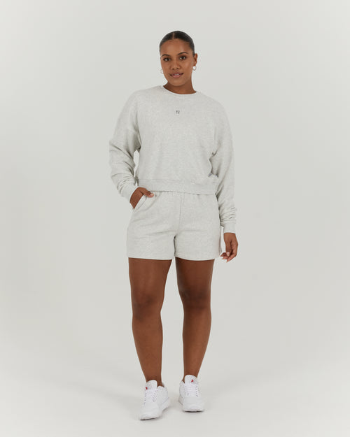 LEISURE CREW JUMPER - ICE GREY