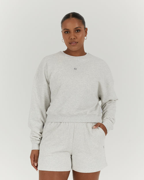 LEISURE CREW JUMPER - ICE GREY