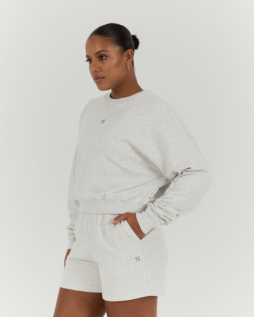 LEISURE CREW JUMPER - ICE GREY