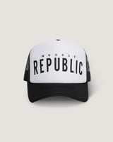 MEN'S EVOLUTION TRUCKER CAP - WHITE BLACK