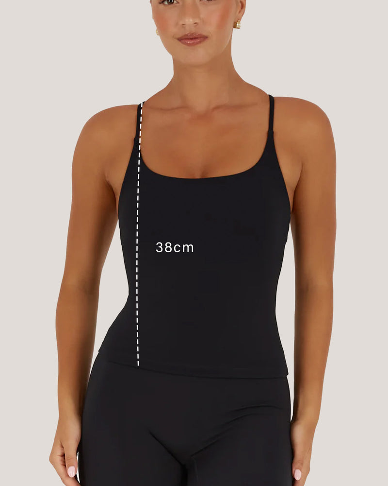 MOTION 360 THIN STRAP TOP - BLACK