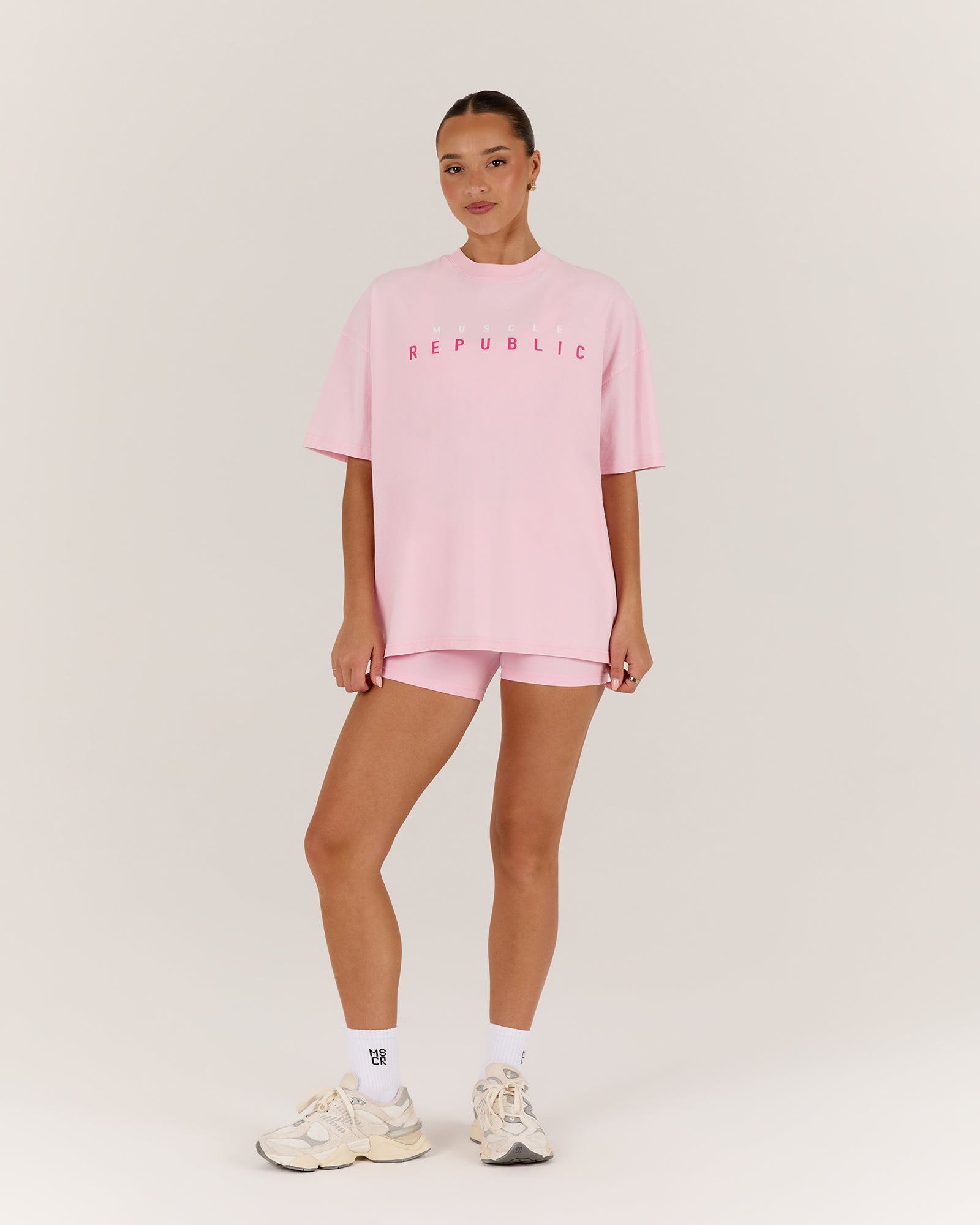 NBCF ESSENTIALS TEE - FADED PINK – MUSCLE REPUBLIC