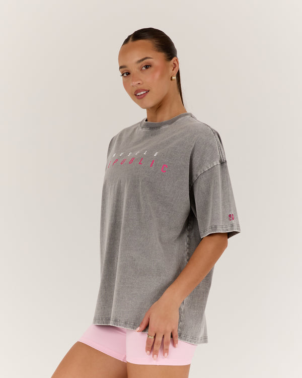 NBCF ESSENTIALS TEE - FADED GREY