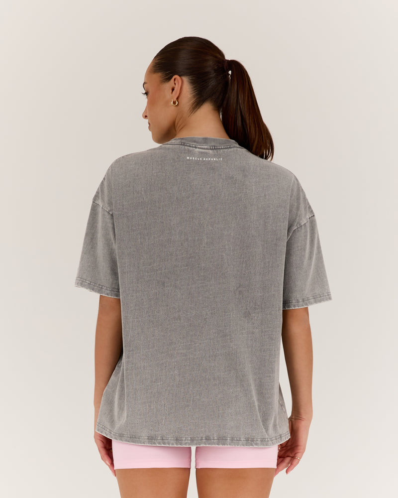 NBCF ESSENTIALS TEE - FADED GREY