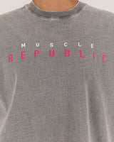 NBCF ESSENTIALS TEE - FADED GREY