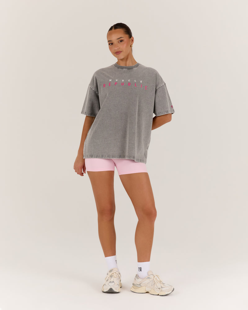 NBCF ESSENTIALS TEE - FADED GREY