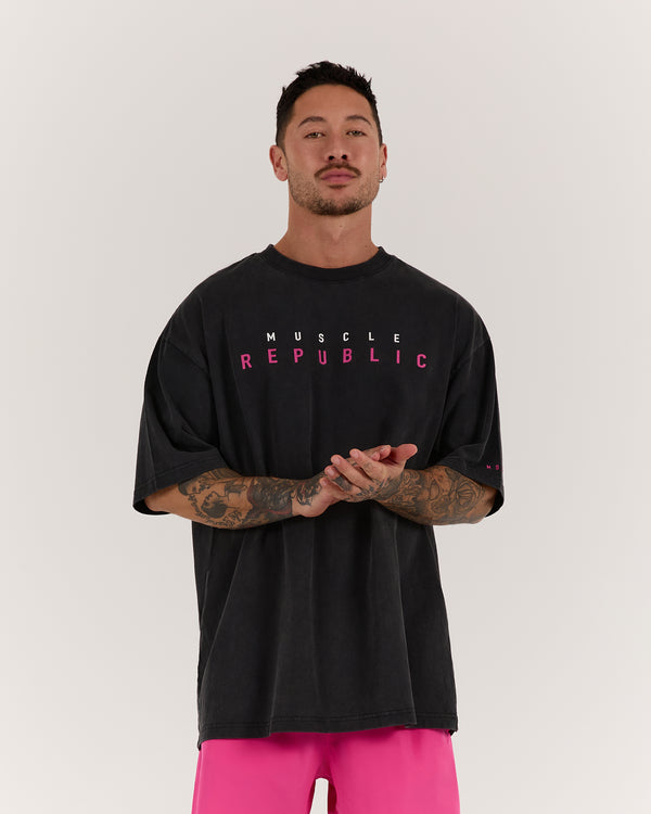 NBCF TIMELESS TEE - FADED BLACK
