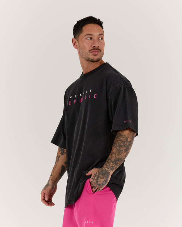 NBCF TIMELESS TEE - FADED BLACK