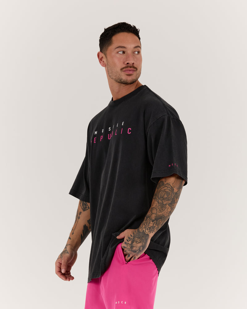 NBCF TIMELESS TEE - FADED BLACK