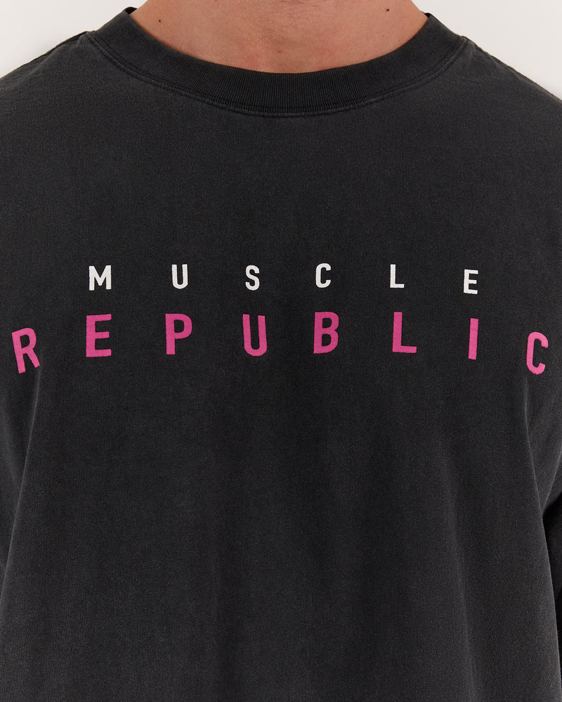 NBCF TIMELESS TEE - FADED BLACK