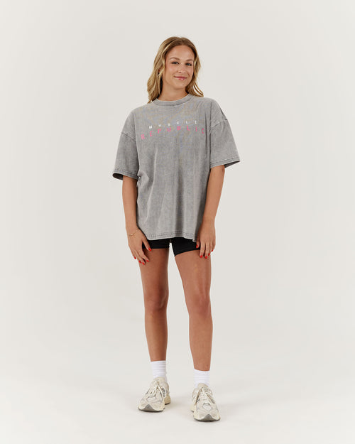 NBCF ESSENTIALS TEE - FADED GREY