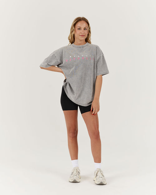 NBCF ESSENTIALS TEE - FADED GREY